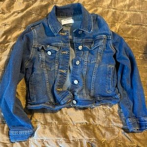 Girls cropped old navy jean jacket